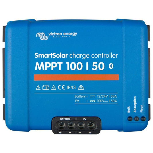 Victron Energy SmartSolar MPPT 100/50 Solar Charge Controller 12/24VDC at 50 Amps